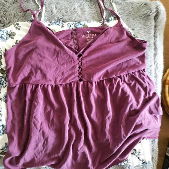 NWOT American Eagle babydoll tank top size Large - Picture 1 of 3